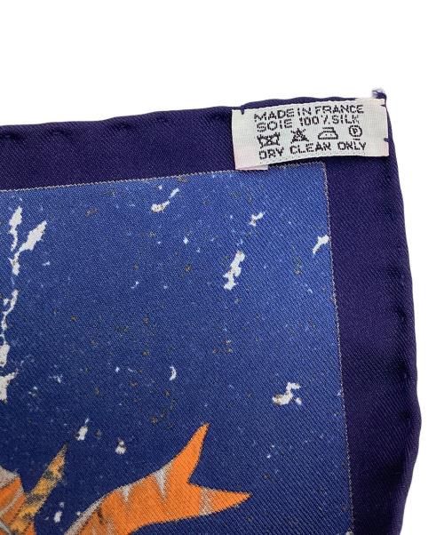 HERMES（エルメス）HERMES (エルメス) ストール ネイビーの古着・服飾アイテム