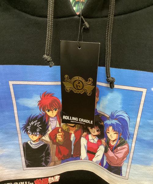 ROLLING CRADLE（ローリングクレイドル）ROLLING CRADLE (ローリングクレイドル) 幽遊白書 (ユウユウハクショ) 集合 HOODIE ブラック サイズ:Lの古着・服飾アイテム