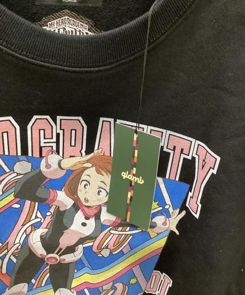 glamb（グラム）glamb (グラム) 僕のヒーローアカデミア (ボクノヒーローアカデミア) Ochaco Uraraka Sweat ブラック サイズ:XLの古着・服飾アイテム