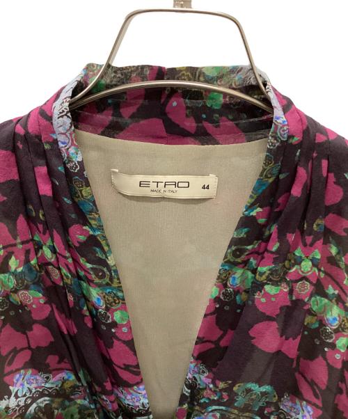 ETRO（エトロ）ETRO (エトロ) シルクワンピース パープル×ベージュ サイズ:44の古着・服飾アイテム