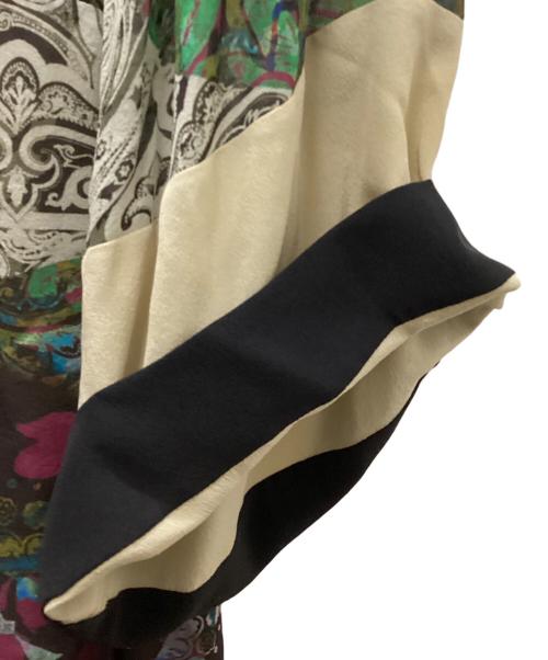 ETRO（エトロ）ETRO (エトロ) シルクワンピース パープル×ベージュ サイズ:44の古着・服飾アイテム
