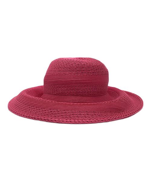 BORSALINO（ボルサリーノ）BORSALINO (ボルサリーノ) ストローハット ピンク サイズ:M~S(57.5cm~56cm)の古着・服飾アイテム