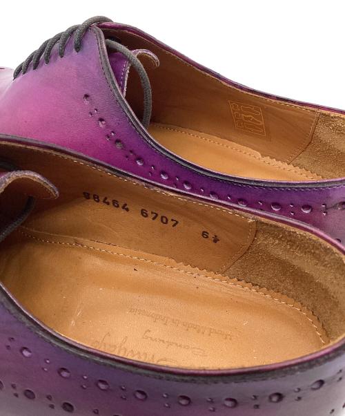 Jalan Sriwijaya（ジャランスリウァヤ）Jalan Sriwijaya (ジャランスリウァヤ) メダリオンホールカットシューズ パープル サイズ:6 1/2の古着・服飾アイテム