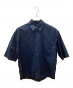 MARNIマルニ）の古着「切替オーバーサイズコットンシャツ」｜ネイビー