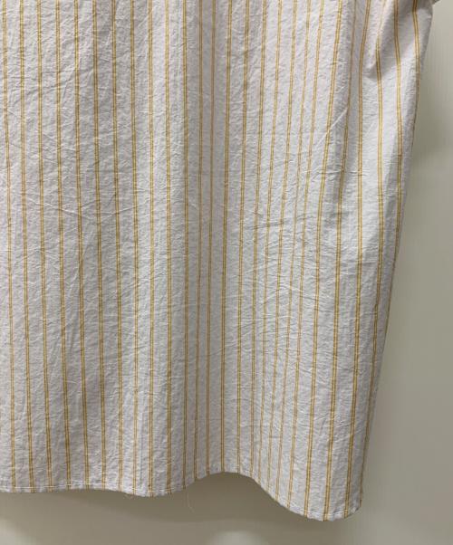 kirime（キリメ）KIRIME (キリメ) チャイナボタンベースボールシャツ ラベンダー×イエロー サイズ:XLの古着・服飾アイテム