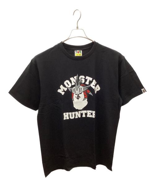 A BATHING APE（ア ベイシング エイプ）A BATHING APE (ア ベイシング エイプ) モンスターハンター (モンスターハンター) 半袖カットソー ブラック サイズ:2XLの古着・服飾アイテム