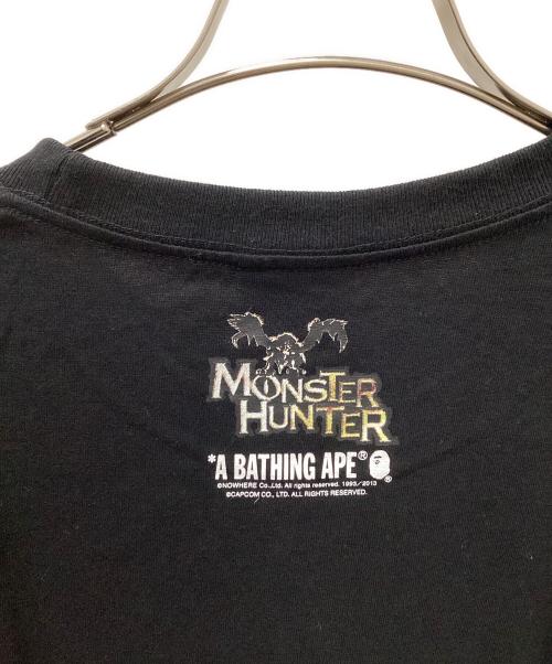 A BATHING APE（ア ベイシング エイプ）A BATHING APE (ア ベイシング エイプ) モンスターハンター (モンスターハンター) 半袖カットソー ブラック サイズ:2XLの古着・服飾アイテム