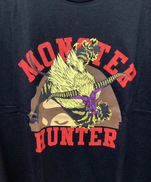 A BATHING APE（ア ベイシング エイプ）A BATHING APE (ア ベイシング エイプ) モンスターハンター (モンスターハンター) 半袖カットソー ブラック サイズ:2XLの古着・服飾アイテム