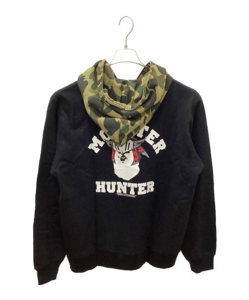 A BATHING APE（ア ベイシング エイプ）A BATHING APE (ア ベイシング エイプ) モンスターハンター (モンスターハンター) Wジップパーカー ブラック サイズ:XXLの古着・服飾アイテム