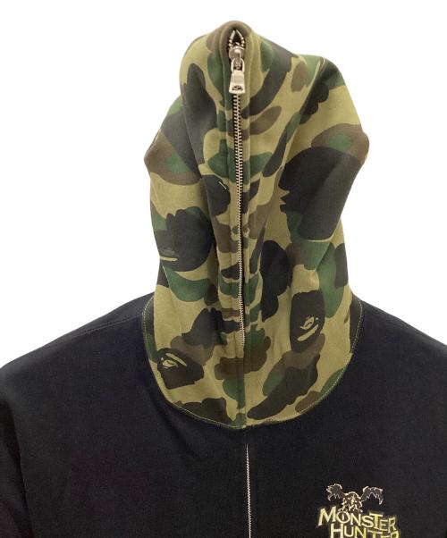A BATHING APE（ア ベイシング エイプ）A BATHING APE (ア ベイシング エイプ) モンスターハンター (モンスターハンター) Wジップパーカー ブラック サイズ:XXLの古着・服飾アイテム
