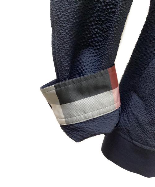 BLACK LABEL CRESTBRIDGE（ブラックレーベル クレストブリッジ）BLACK LABEL CRESTBRIDGE (ブラックレーベル クレストブリッジ) シアサッカーパーカー ネイビー サイズ:Lの古着・服飾アイテム