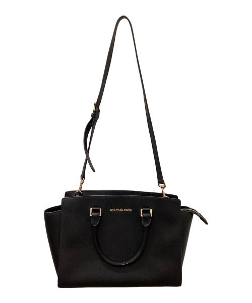 MICHAEL KORS（マイケル・コース）MICHAEL KORS (マイケルコース) セルマ ラージ サッシェル ブラックの古着・服飾アイテム