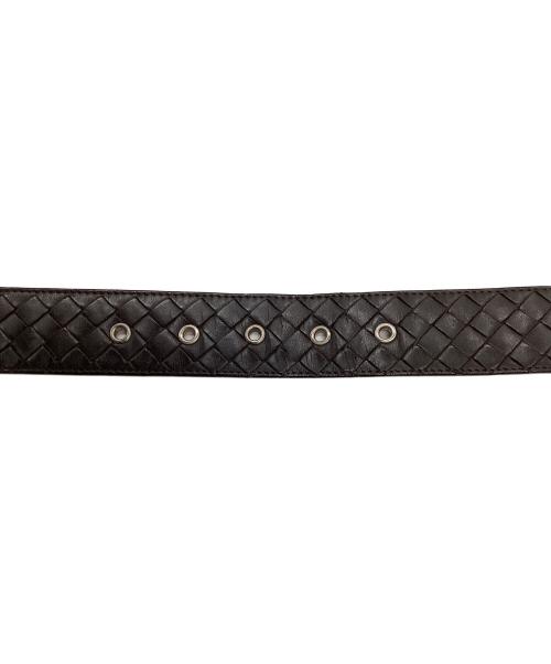 BOTTEGA VENETA（ボッテガベネタ）BOTTEGA VENETA (ボッテガベネタ) イントレチャートベルト ブラウンの古着・服飾アイテム