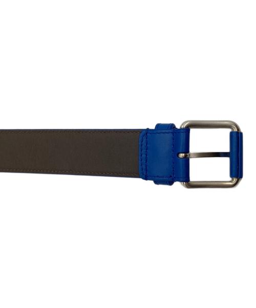 BOTTEGA VENETA（ボッテガベネタ）BOTTEGA VENETA (ボッテガベネタ) イントレチャートベルト ブルーの古着・服飾アイテム