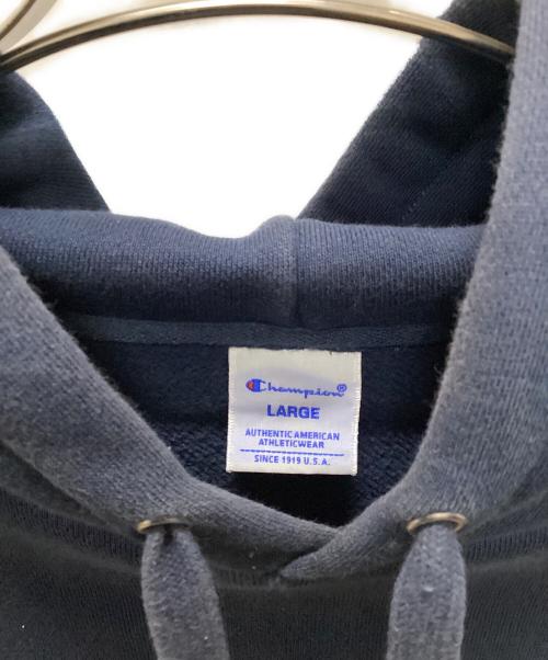 Champion（チャンピオン）Champion (チャンピオン) プルオーバーパーカー ネイビー サイズ:LARGEの古着・服飾アイテム