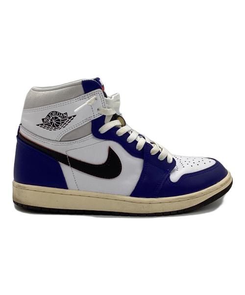 NIKE（ナイキ）NIKE (ナイキ) AIR JORDAN 1 HIGH OG RARE AIR White/Black-Neutral Grey-Deep Royal Blue-Muslin サイズ:27.5cmの古着・服飾アイテム