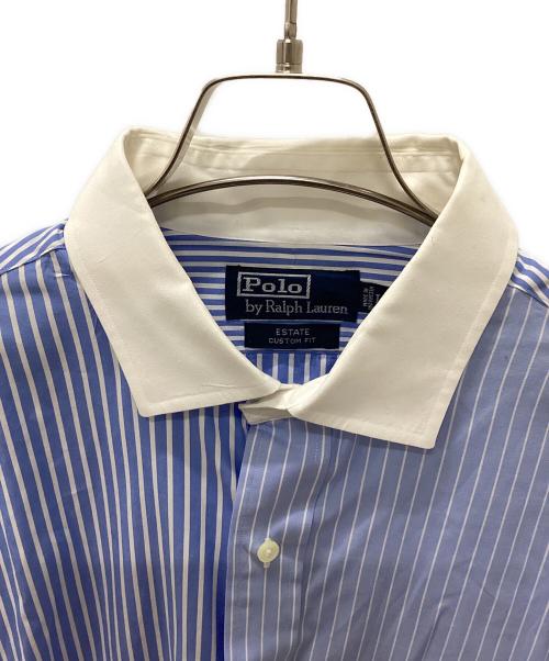 POLO RALPH LAUREN（ポロ・ラルフローレン）POLO RALPH LAUREN (ポロ・ラルフローレン) 長袖シャツ ブルー×ホワイト サイズ:LLの古着・服飾アイテム