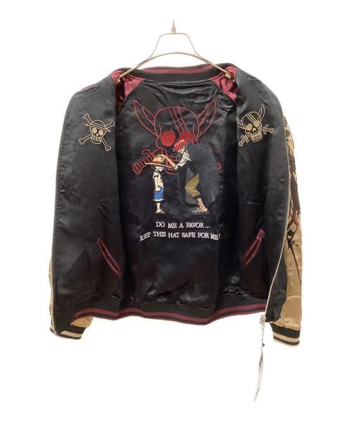 絡繰魂（カラクリタマシイ）絡繰魂 (カラクリダマシイ) ONE PIECE (ワンピース) 赤髪のシャンクス リバ－シブル スカジャン ブラック サイズ:Lの古着・服飾アイテム