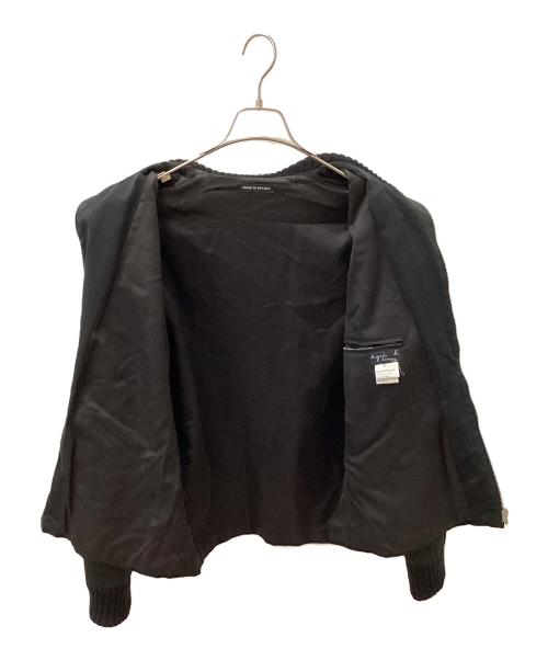 agnes b homme（アニエスベーオム）agnes b homme (アニエスベーオム) 80s~90sリブブルゾン ブラック サイズ:1の古着・服飾アイテム