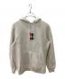 stussy（ステューシー）の古着「Bars Logo Applique Pullover Hoodie」｜ベージュ