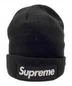 New Era×SUPREMEニューエラ×シュプリーム）の古着「ニット帽」｜ブラック