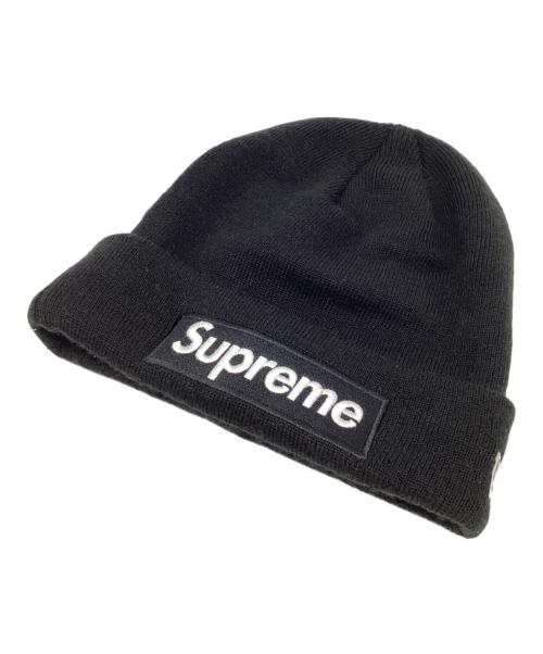 New Era（ニューエラ）New Era (ニューエラ) SUPREME (シュプリーム) ニット帽 ブラックの古着・服飾アイテム