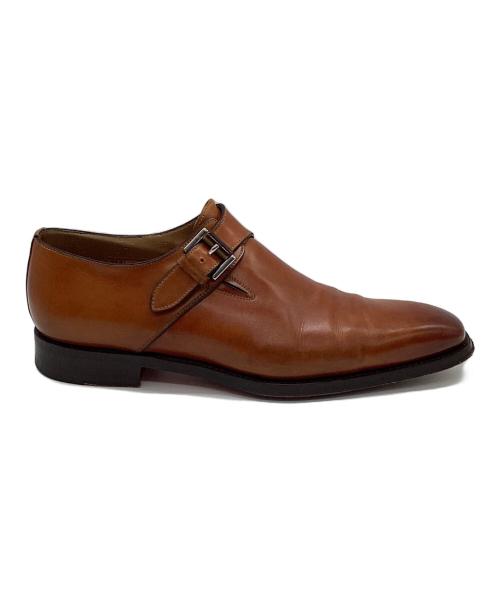 Santoni（サントーニ）Santoni (サントーニ) シングルモンクストラップシューズ ブラウン サイズ:55F(24.5-25)の古着・服飾アイテム