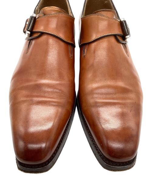 Santoni（サントーニ）Santoni (サントーニ) シングルモンクストラップシューズ ブラウン サイズ:55F(24.5-25)の古着・服飾アイテム