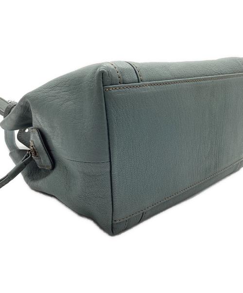 genten（ゲンテン）genten (ゲンテン) ゴートベーシックミドルトート グリーン×グレーの古着・服飾アイテム