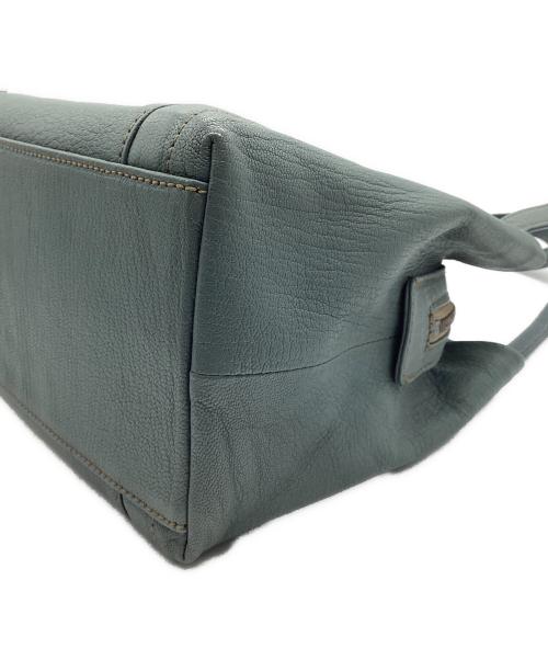 genten（ゲンテン）genten (ゲンテン) ゴートベーシックミドルトート グリーン×グレーの古着・服飾アイテム