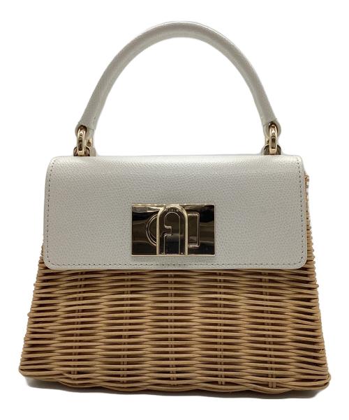 FURLA（フルラ）FURLA (フルラ) MINI TOP HANDOLE ベージュ×ナチュラルの古着・服飾アイテム