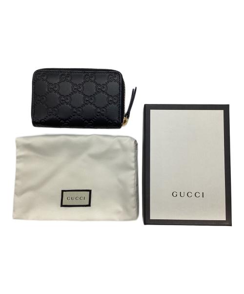 GUCCI（グッチ）GUCCI (グッチ) レザーコインケース ブラックの古着・服飾アイテム