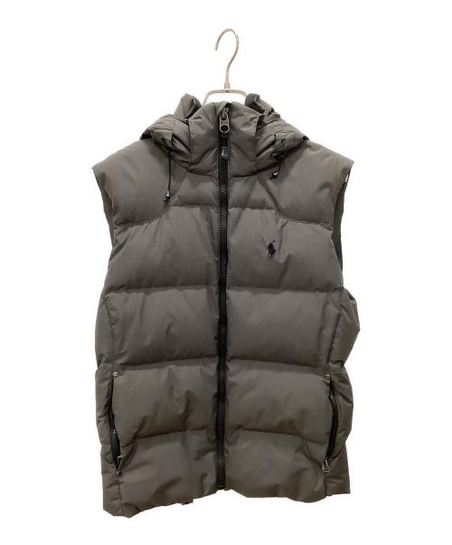 POLO RALPH LAUREN（ポロ・ラルフローレン）POLO RALPH LAUREN (ポロ・ラルフローレン) フード付き中綿ベスト グレー サイズ:170/92Aの古着・服飾アイテム