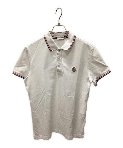 MONCLER（モンクレール）MONCLER (モンクレール) ポロシャツ ホワイト サイズ:Mの古着・服飾アイテム