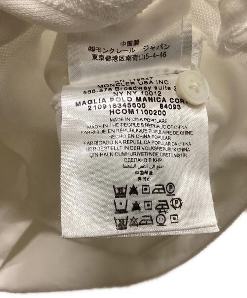 MONCLER（モンクレール）MONCLER (モンクレール) ポロシャツ ホワイト サイズ:Mの古着・服飾アイテム