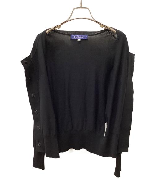 M'S GRACY（エムズグレイシー）M'S GRACY (エムズグレイシー) 薄手カーディガン ブラック サイズ:40の古着・服飾アイテム
