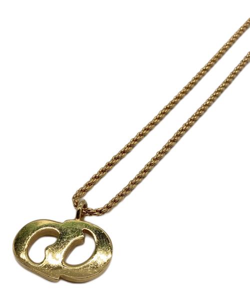 Christian Dior（クリスチャン ディオール）Christian Dior (クリスチャン ディオール) CDロゴネックレス ゴールドの古着・服飾アイテム