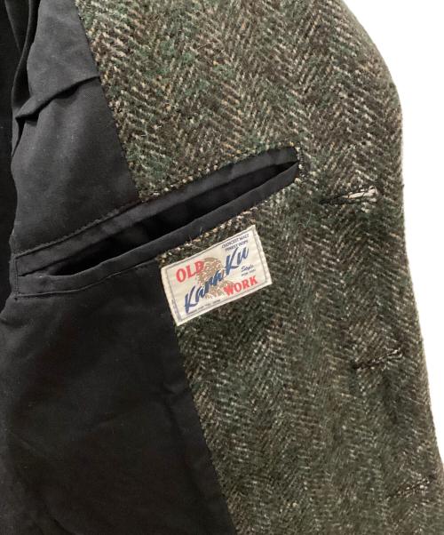 OLD WORK KARAKU（カラク）OLD WORK KARAKU (カラク) テーラードジャケット オリーブ サイズ:Lの古着・服飾アイテム