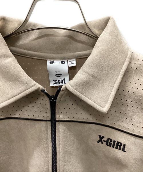 X-GIRL（エックスガール）X-GIRL (エックスガール) FAUX SUEDE SHIRT ベージュ サイズ:Sの古着・服飾アイテム