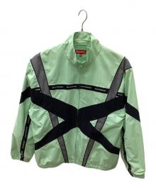 SUPREME（シュプリーム）の古着「Cross Paneled Track Jacket」｜グリーン×ブラック