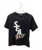 WIND AND SEA×HUFウィンダンシー×ハフ）の古着「WDS SOLID AND TIE DYE TEE」｜ブラック×ホワイト