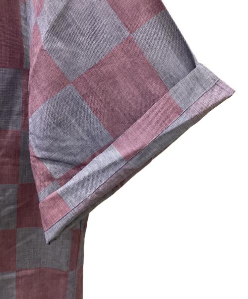 COMME des GARCONS HOMME（コムデギャルソン オム）COMME des GARCONS HOMME (コムデギャルソン オム) 00’ オープンカラーブロックチェックシャツ ブルー×ピンク サイズ:不明の古着・服飾アイテム