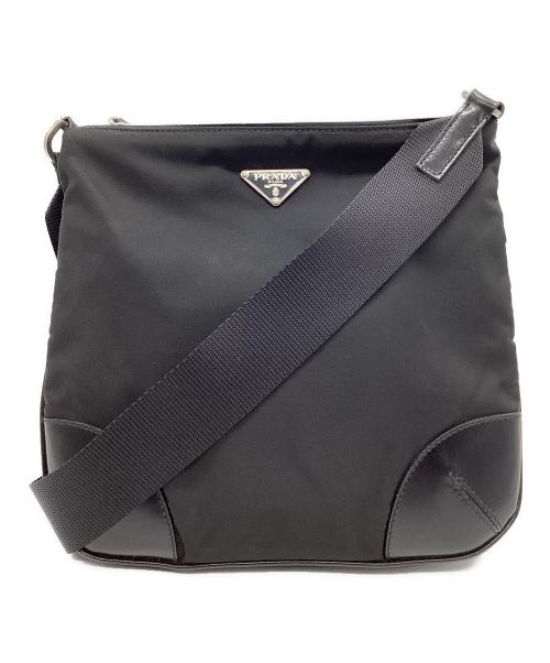 PRADA（プラダ）PRADA (プラダ) ナイロンショルダーバッグ ブラックの古着・服飾アイテム