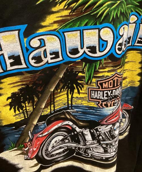 HARLEY-DAVIDSON（ハーレーダビッドソン）HARLEY-DAVIDSON (ハーレーダビッドソン) 90's  両面プリント HAWAII TEE ブラック サイズ:Ｍの古着・服飾アイテム