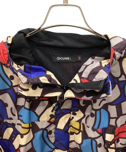 CUNE（キューン）CUNE (キューン) ナイロンパーカー ブルー×レッド サイズ:3の古着・服飾アイテム