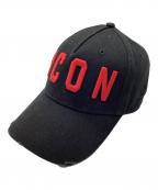 DSQUARED2ディースクエアード）の古着「Icon ベースボール キャップ」｜ブラック