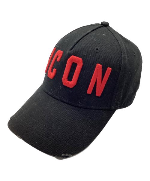 DSQUARED2（ディースクエアード）DSQUARED2 (ディースクエアード) Icon ベースボール キャップ ブラックの古着・服飾アイテム