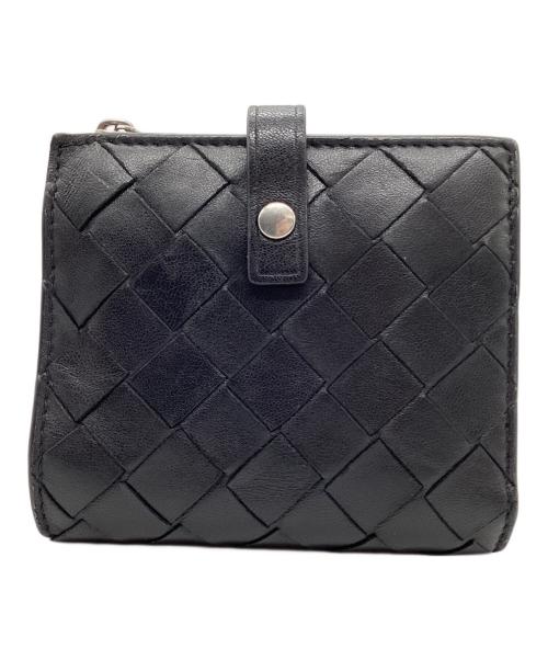 BOTTEGA VENETA（ボッテガベネタ）BOTTEGA VENETA (ボッテガベネタ) 2つ折り財布 ブラックの古着・服飾アイテム