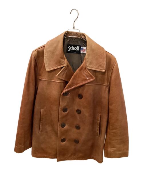 Schott（ショット）Schott (ショット) レザーカーコート ブラウン サイズ:40の古着・服飾アイテム