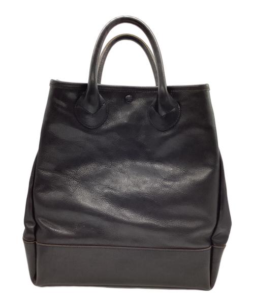 TODD SNYDER（トッドスナイダー）TODD SNYDER (トッドスナイダー) THE SUPERIOR LABOR (シュペリオールレイバー) レザーハンドバッグ ブラックの古着・服飾アイテム